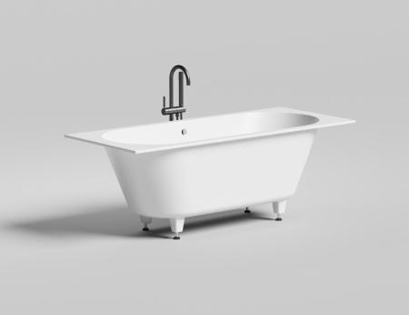 Ванна из литьевго мрамора Salini ORNELLA 104613GF 170х70 встраиваемая прямоугольная с ножками